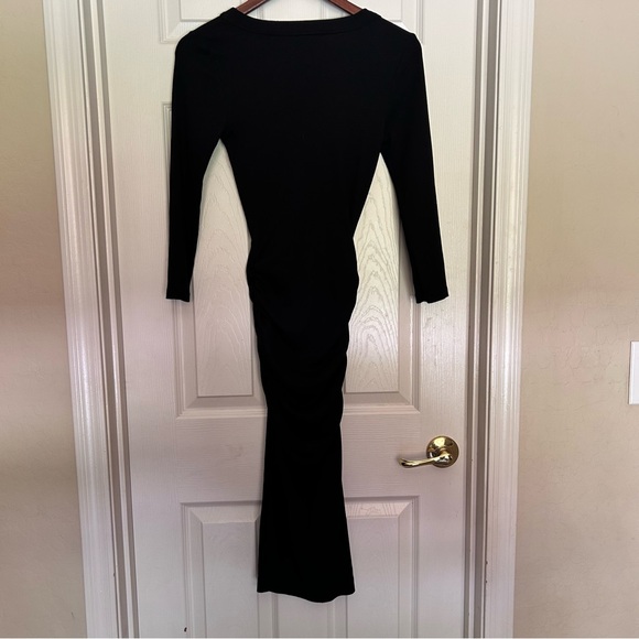 Michael Stars Natalie Midi Stretchy Dress, Black, Size Small, Made in USA - Picture 5 of 5